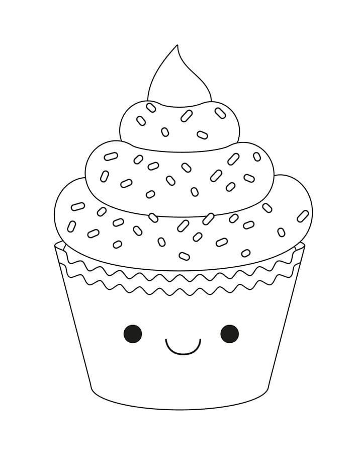 bộ sưu tập tranh tô màu bánh cupcake