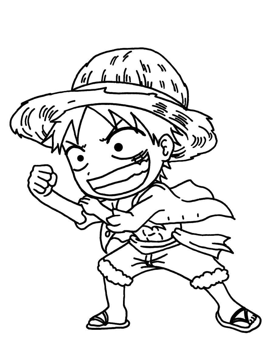 bộ sưu tập tranh tô màu Luffy