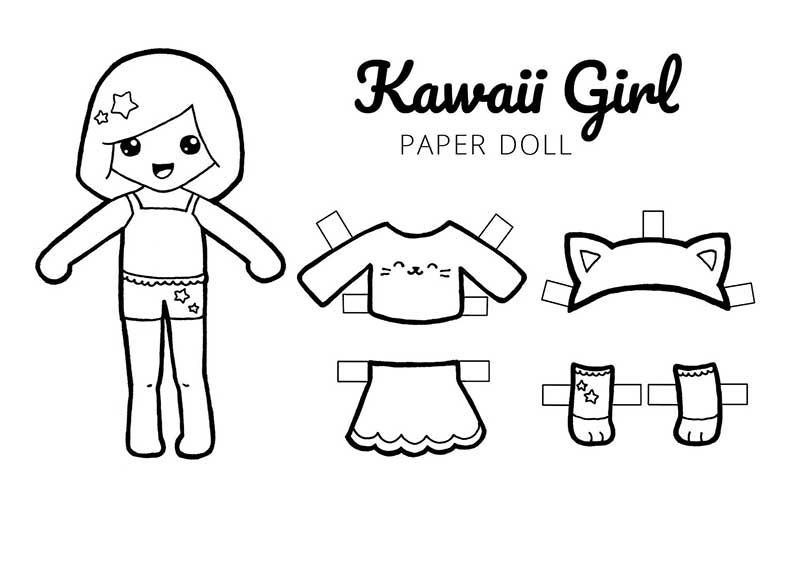 coloring pages paper doll búp bê giấy tô màu