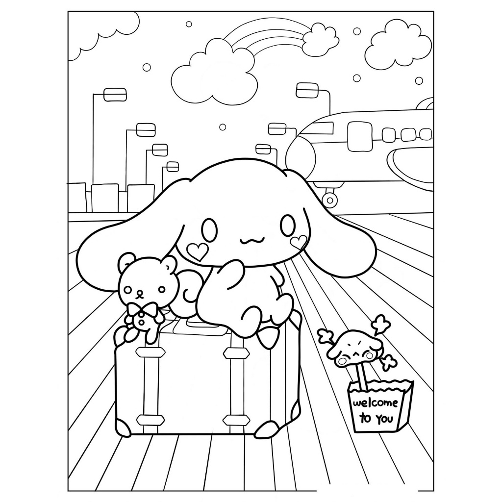 coloring pages tranh tô màu cinnamoroll 0010