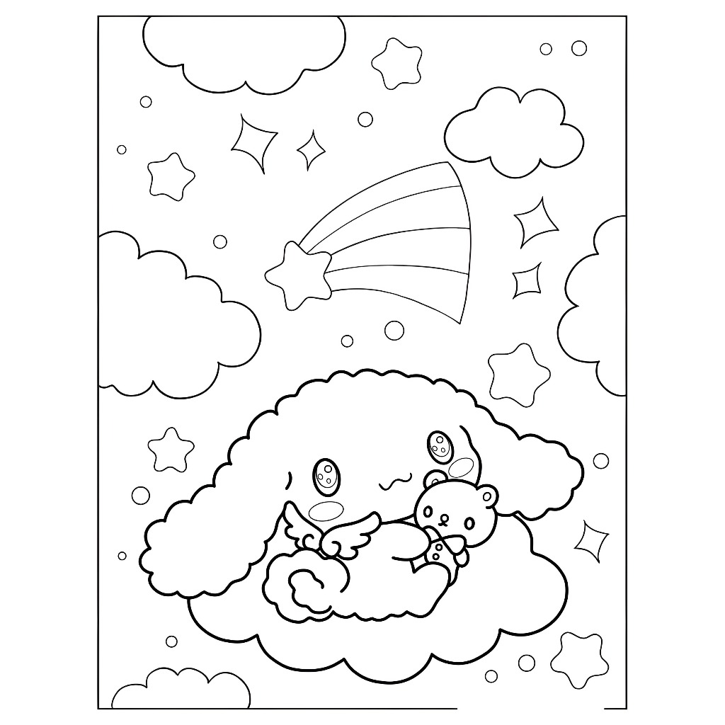 coloring pages tranh tô màu cinnamoroll 0014