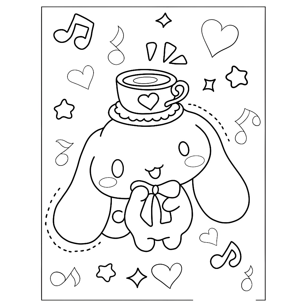 coloring pages tranh tô màu cinnamoroll 0018