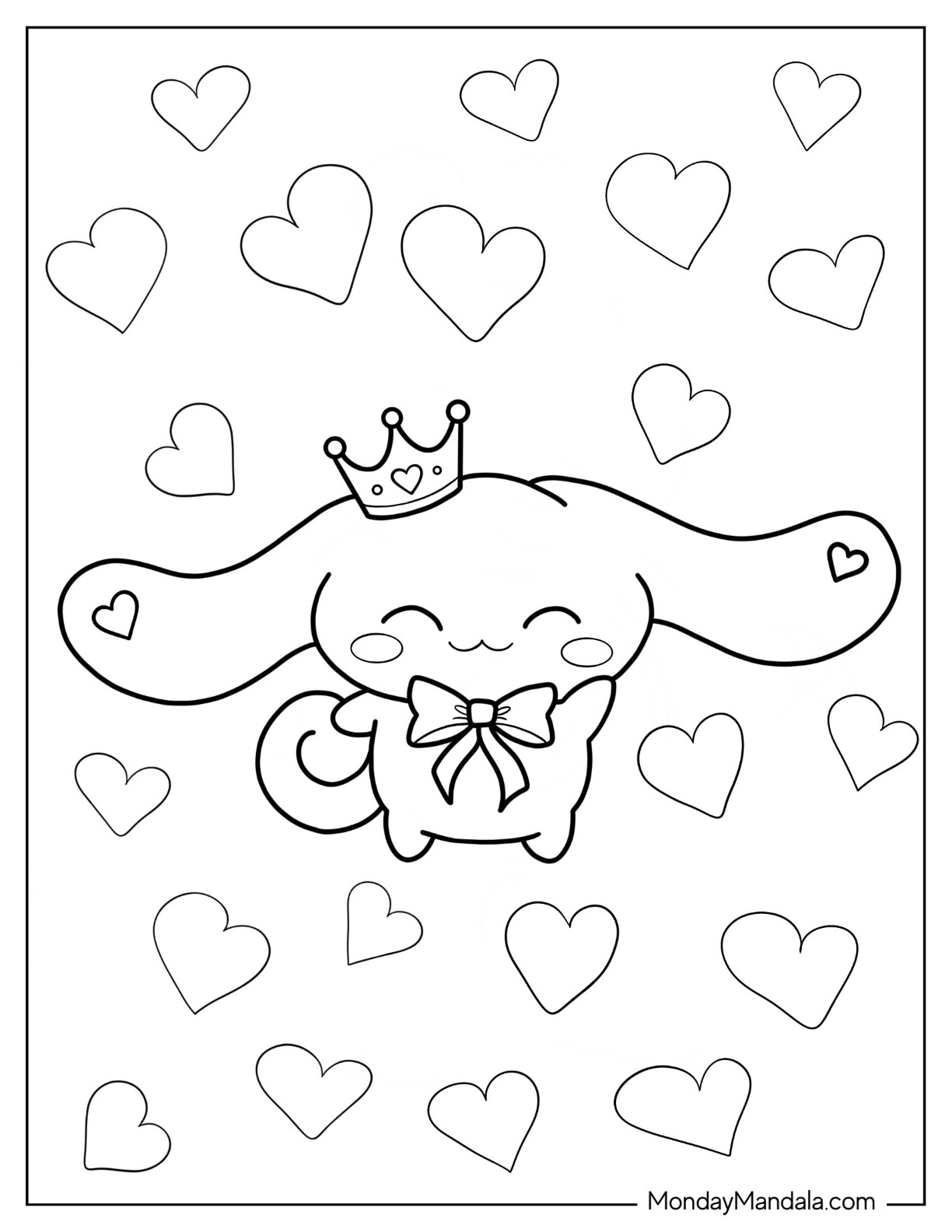 coloring pages tranh tô màu cinnamoroll 0020