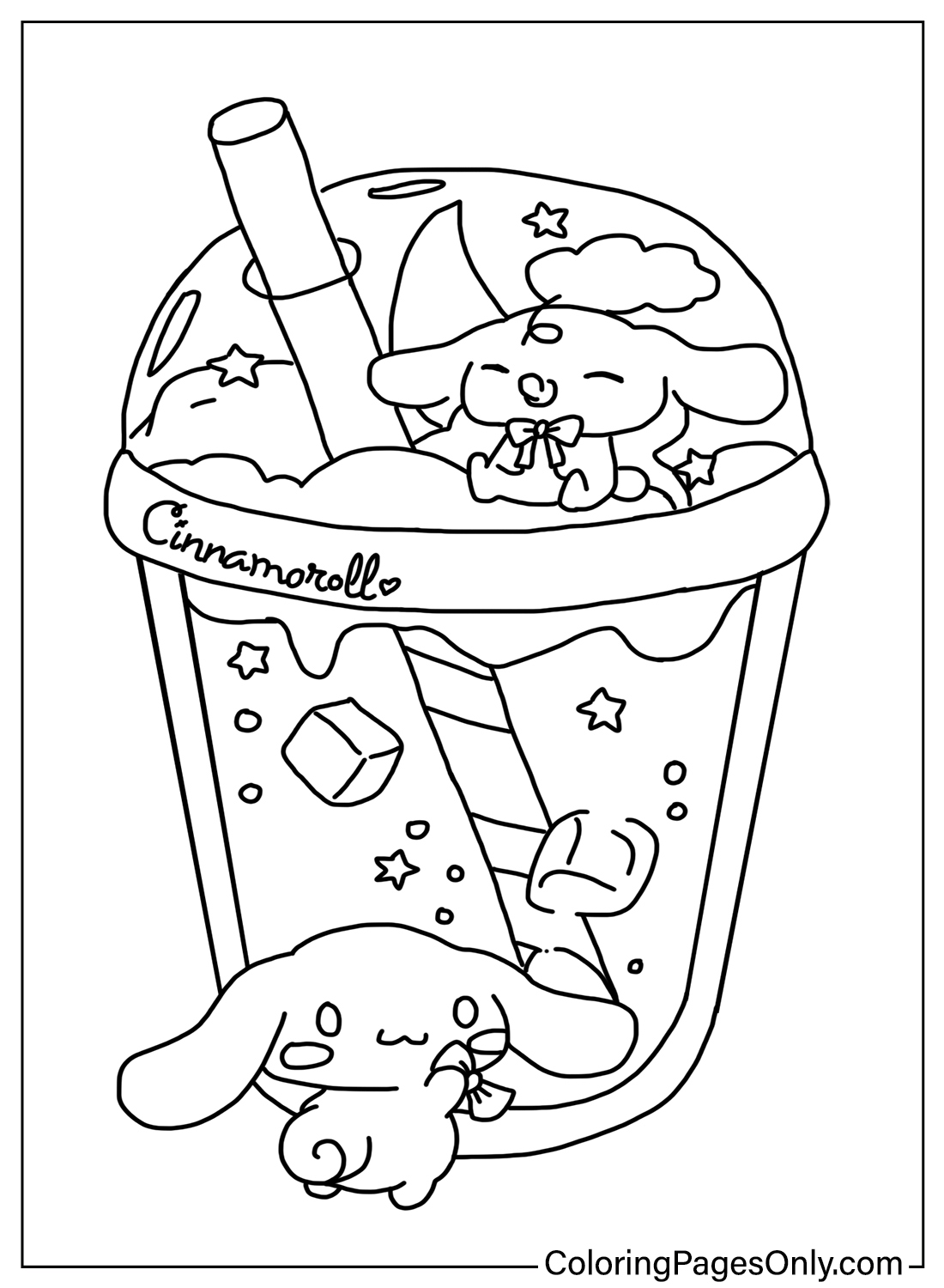 coloring pages tranh tô màu cinnamoroll 0022