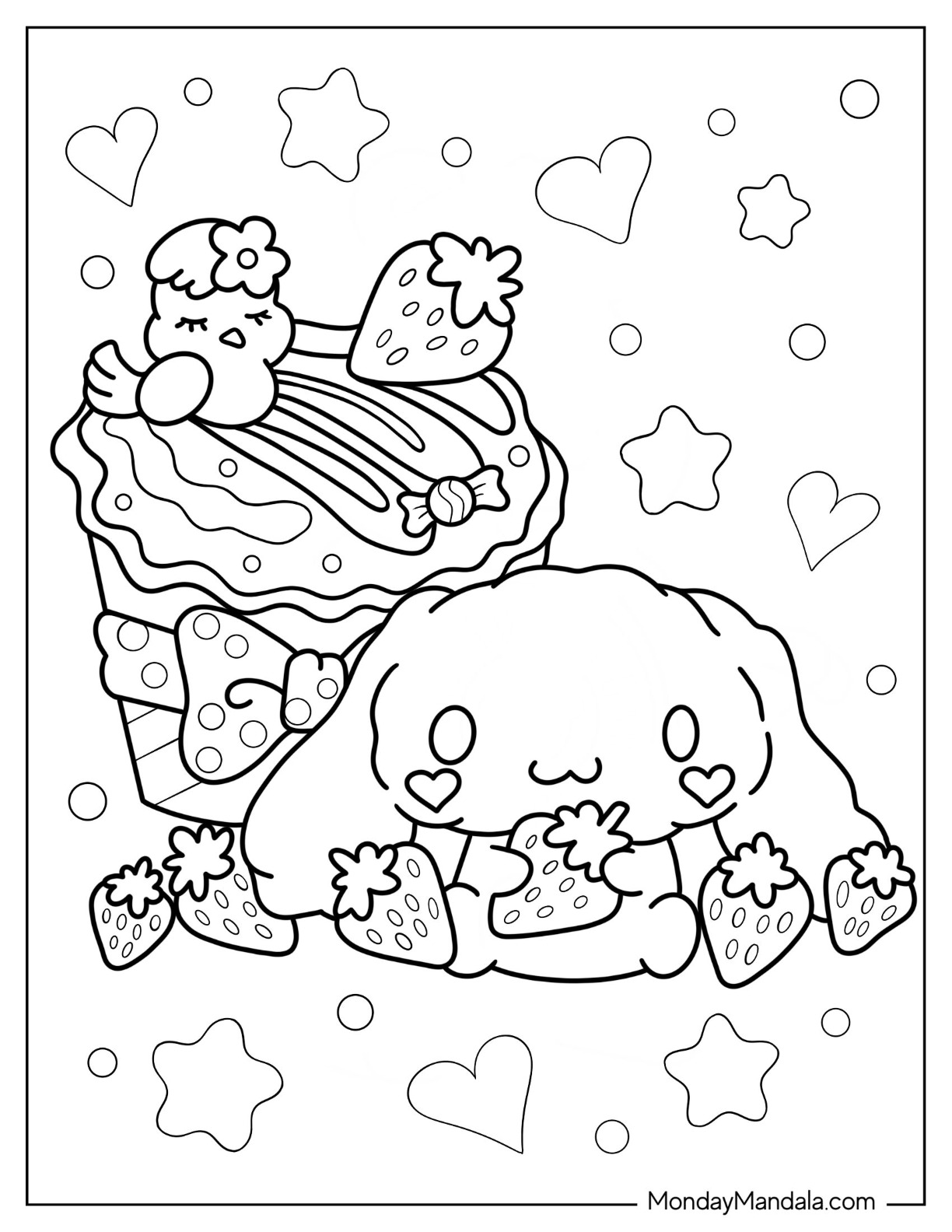 coloring pages tranh tô màu cinnamoroll 0027