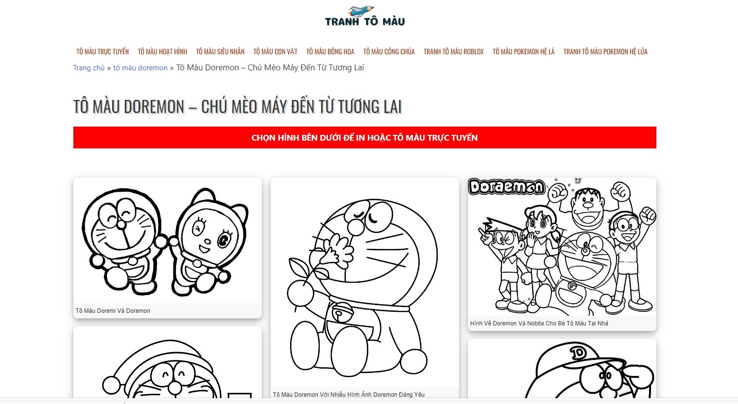 doraemon tô màu 0025