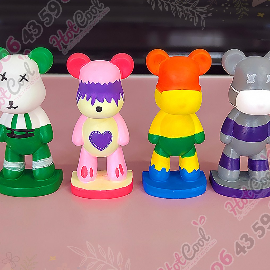 hình ảnh tô màu gấu bearbrick độc đáo