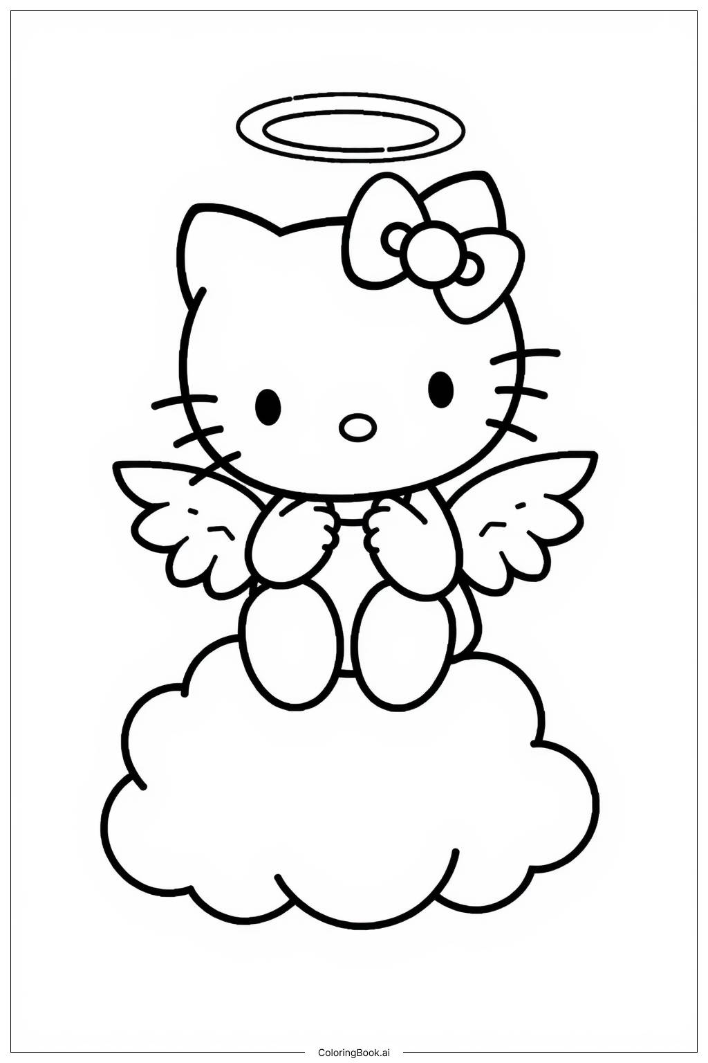 hình ảnh tô màu hello kitty