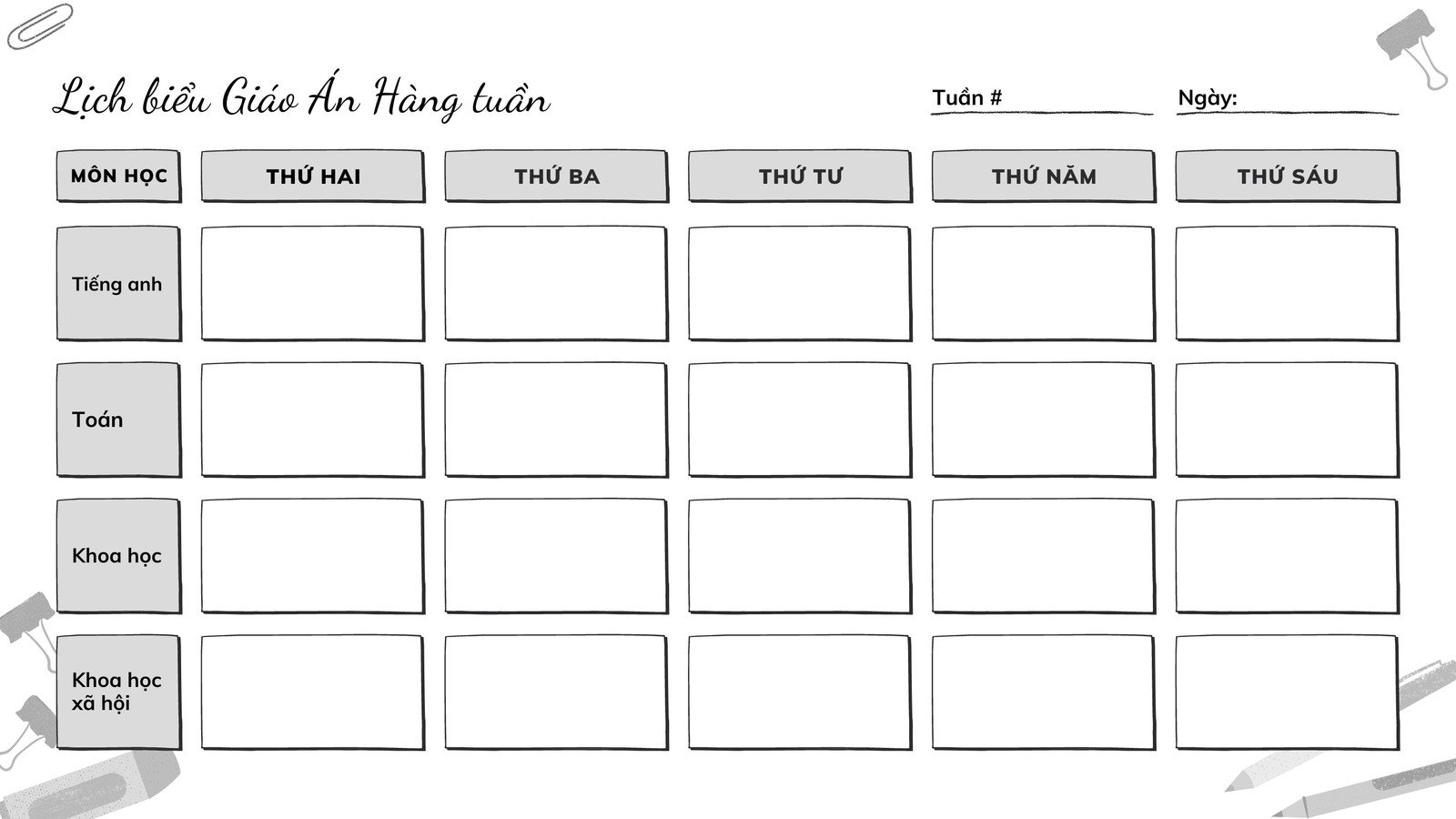 hình ảnh tô màu thời khóa biểu sáng tạo