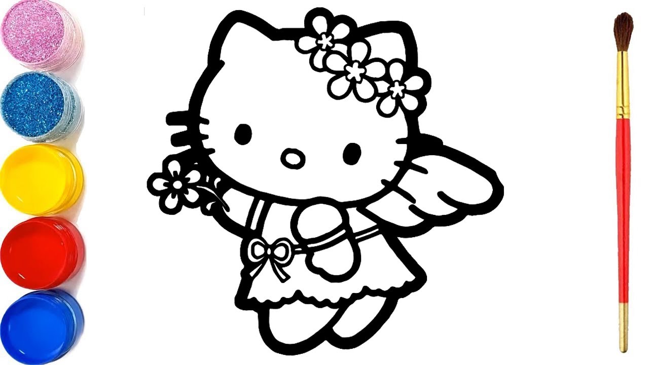 hình hello kitty tô màu