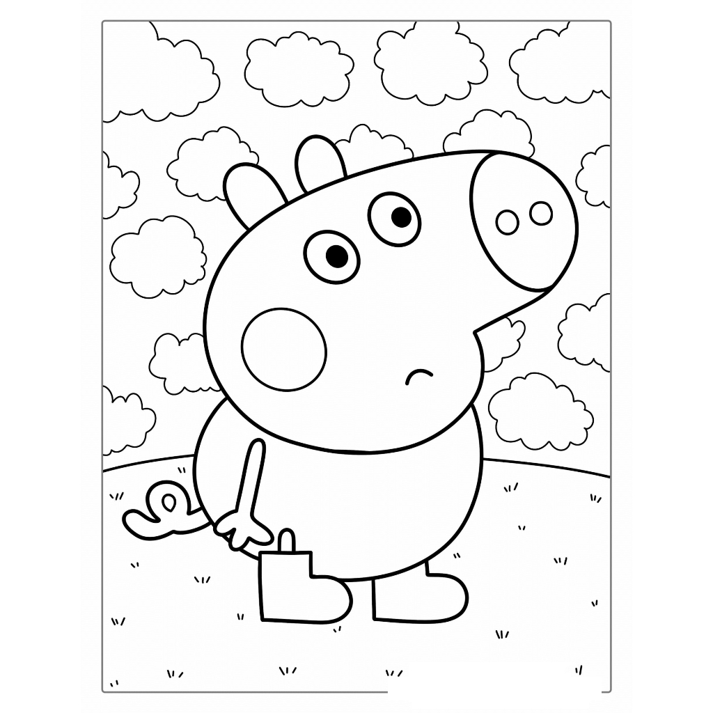 hình tô màu heo peppa 0025