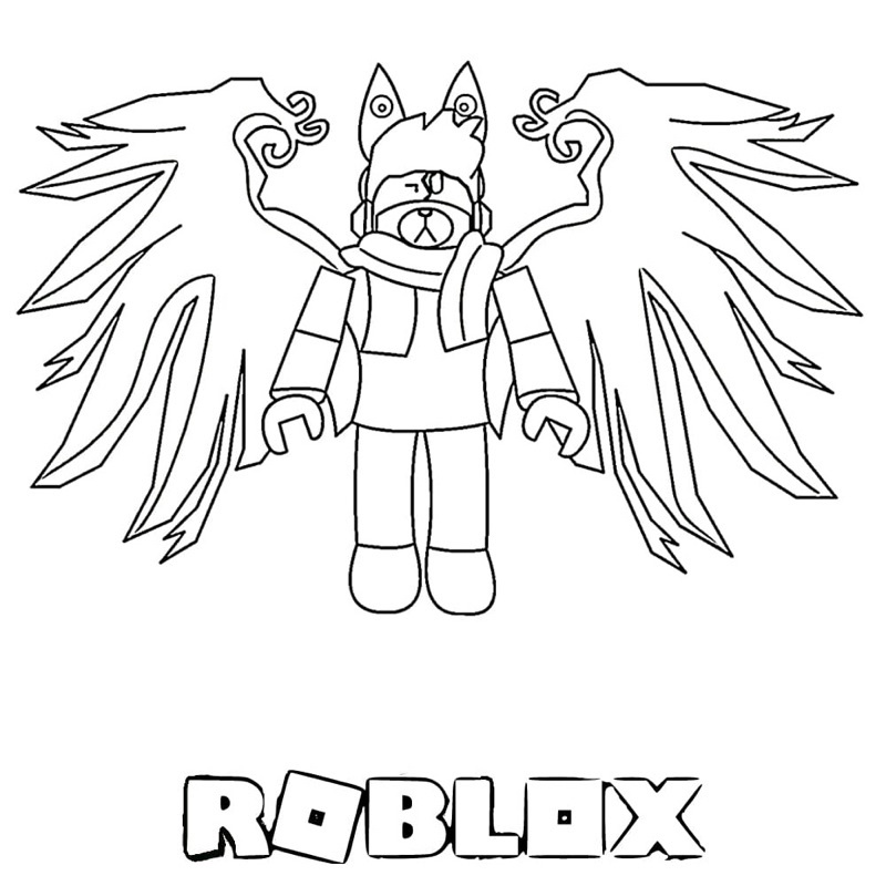 hình tô màu roblox dễ thương