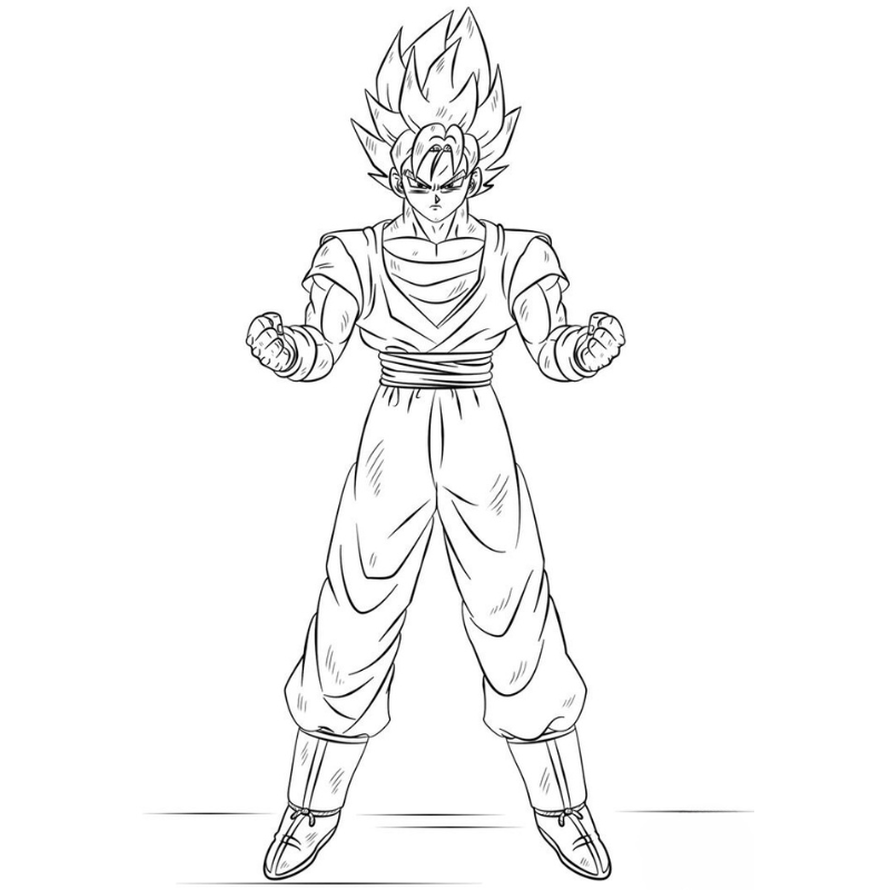 hình tô màu Vegito dễ thương