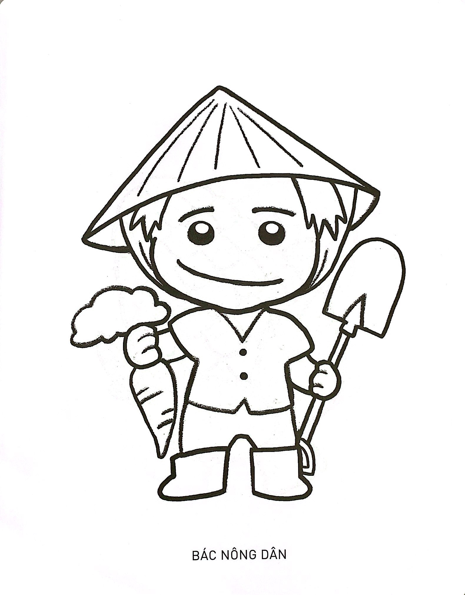 hướng dẫn tô màu bác nông dân