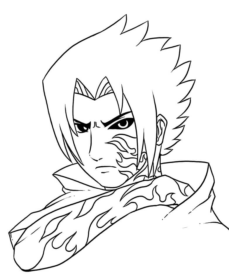 hướng dẫn tô màu sasuke