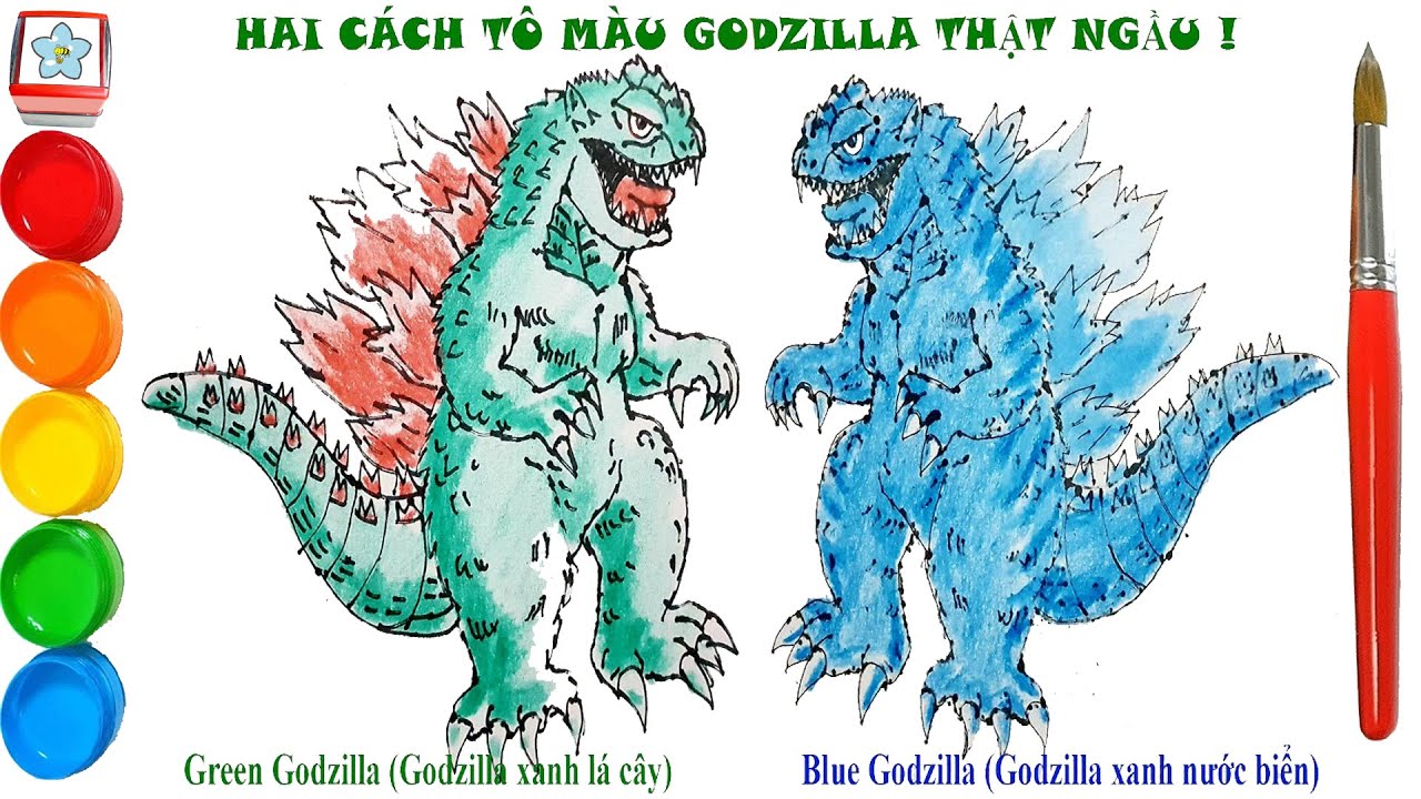 màu sắc Godzilla trong tranh tô màu