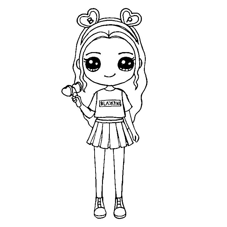 nhóm nhạc tranh tô màu blackpink chibi