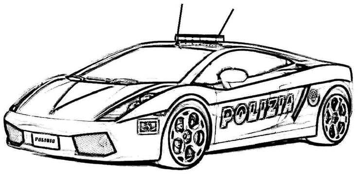 police car tô màu xe cảnh sát 0016