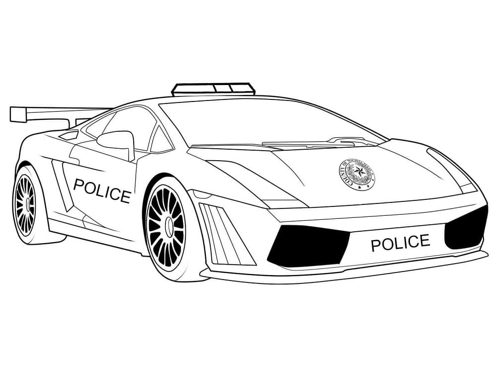 police car tô màu xe cảnh sát 0025