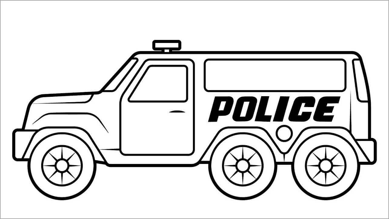 police car tô màu xe cảnh sát 0027