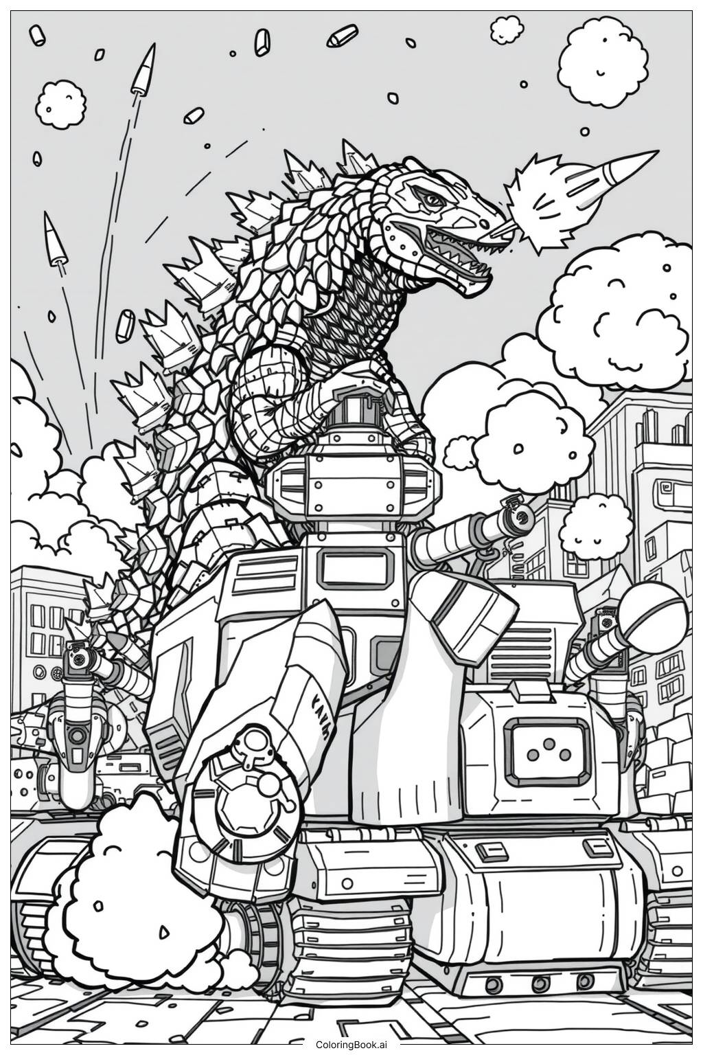 tô màu godzilla 0019