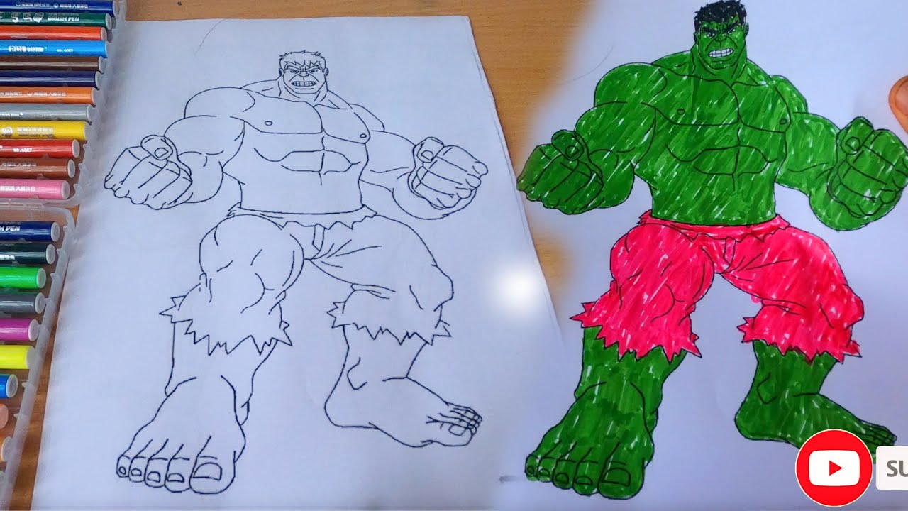 tô màu Hulk sáng tạo