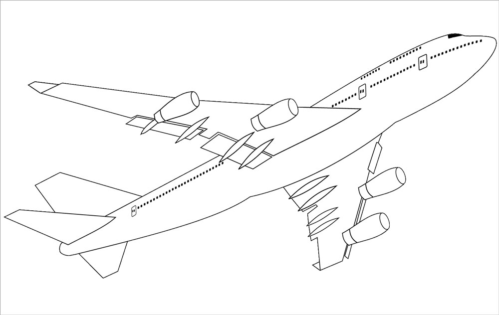 tô màu máy bay boeing 747 0017