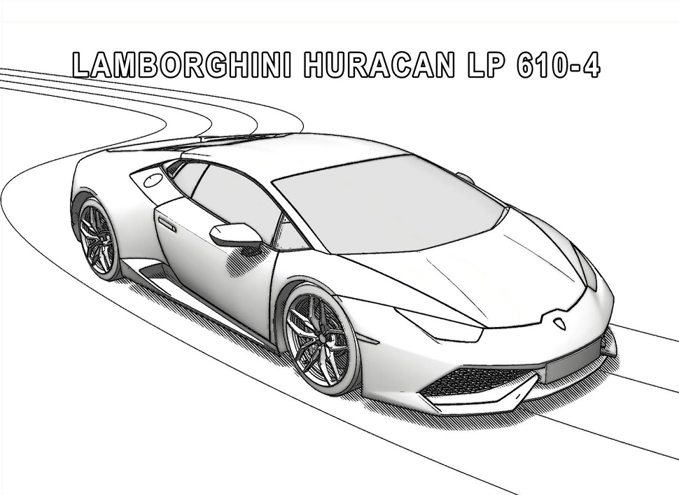 tô màu siêu xe lamborghini 0019