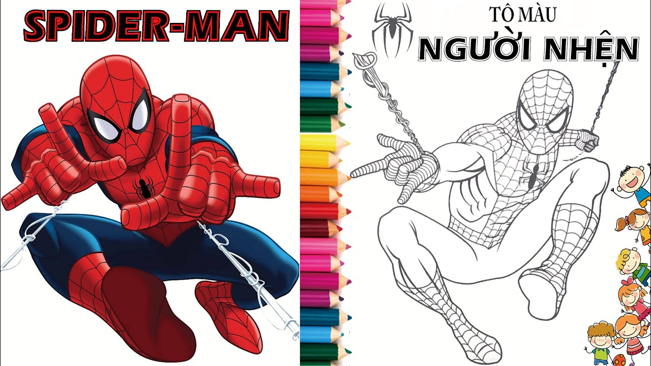 tô màu Spider Man cho trẻ em