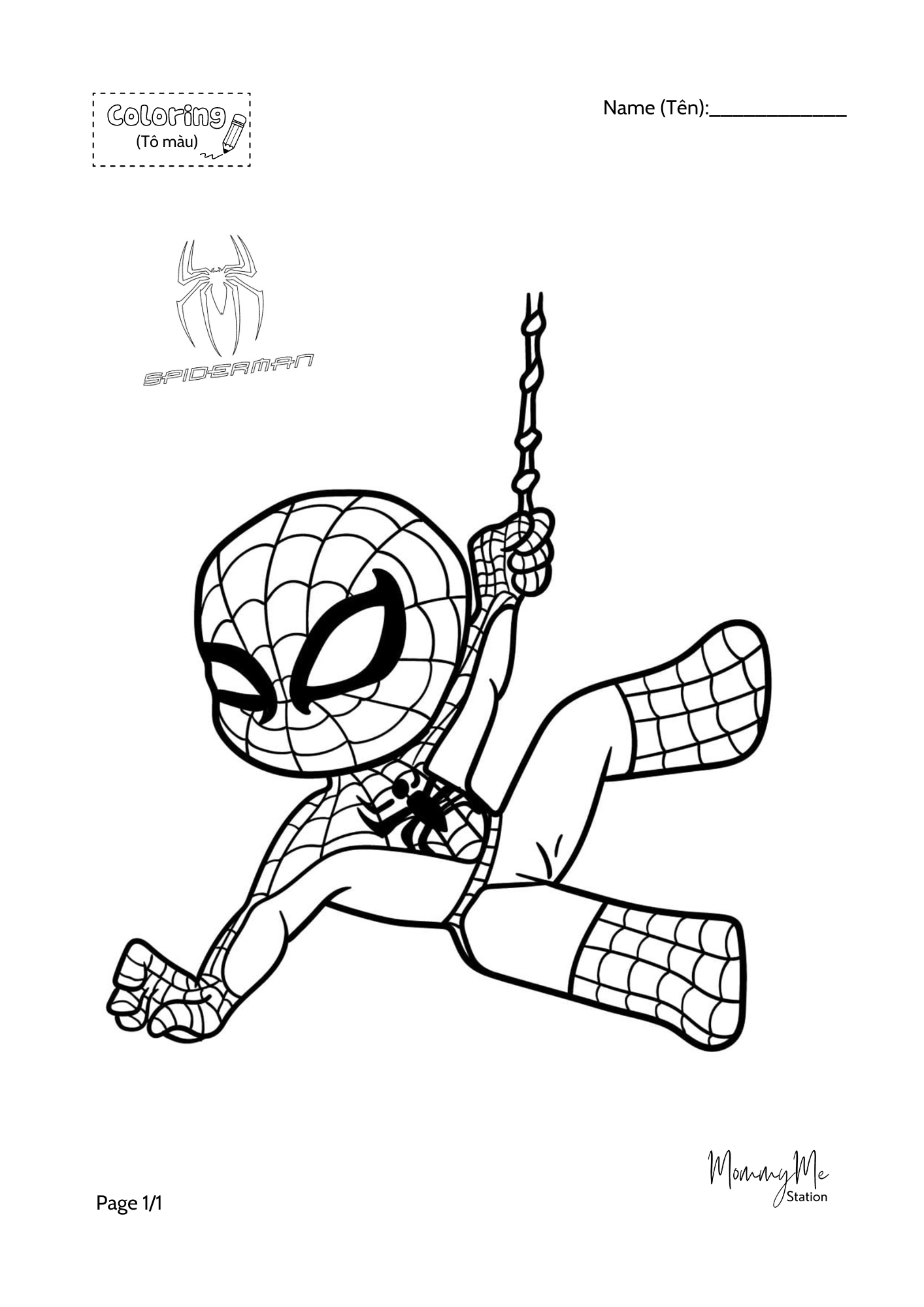 tô màu spider man 0012