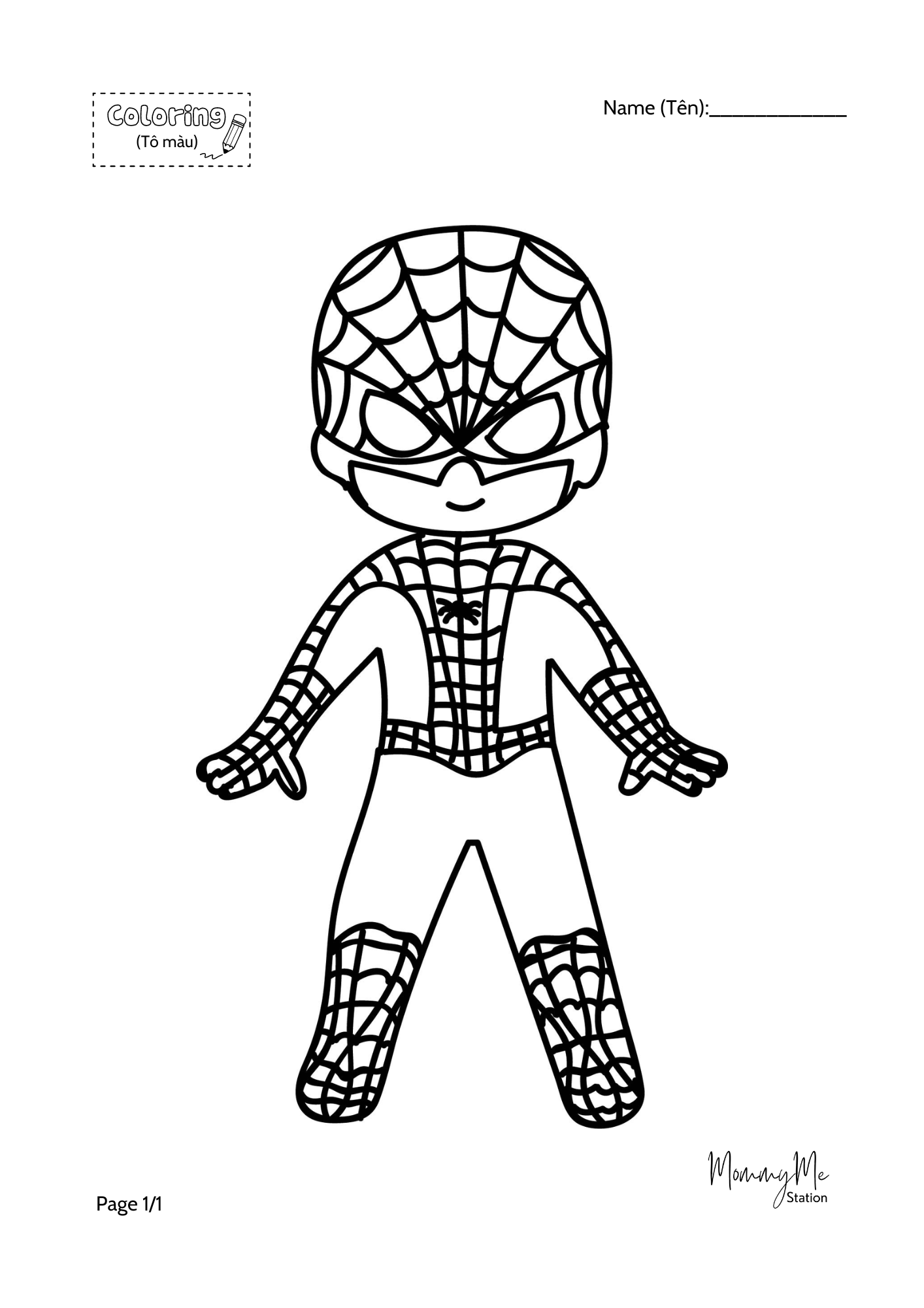 tô màu spider man 0017