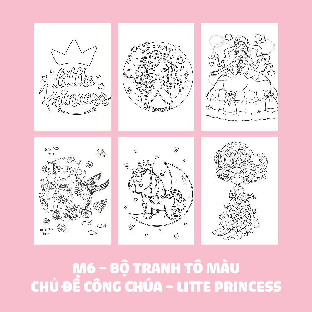 tranh tô màu sticker cute 0010