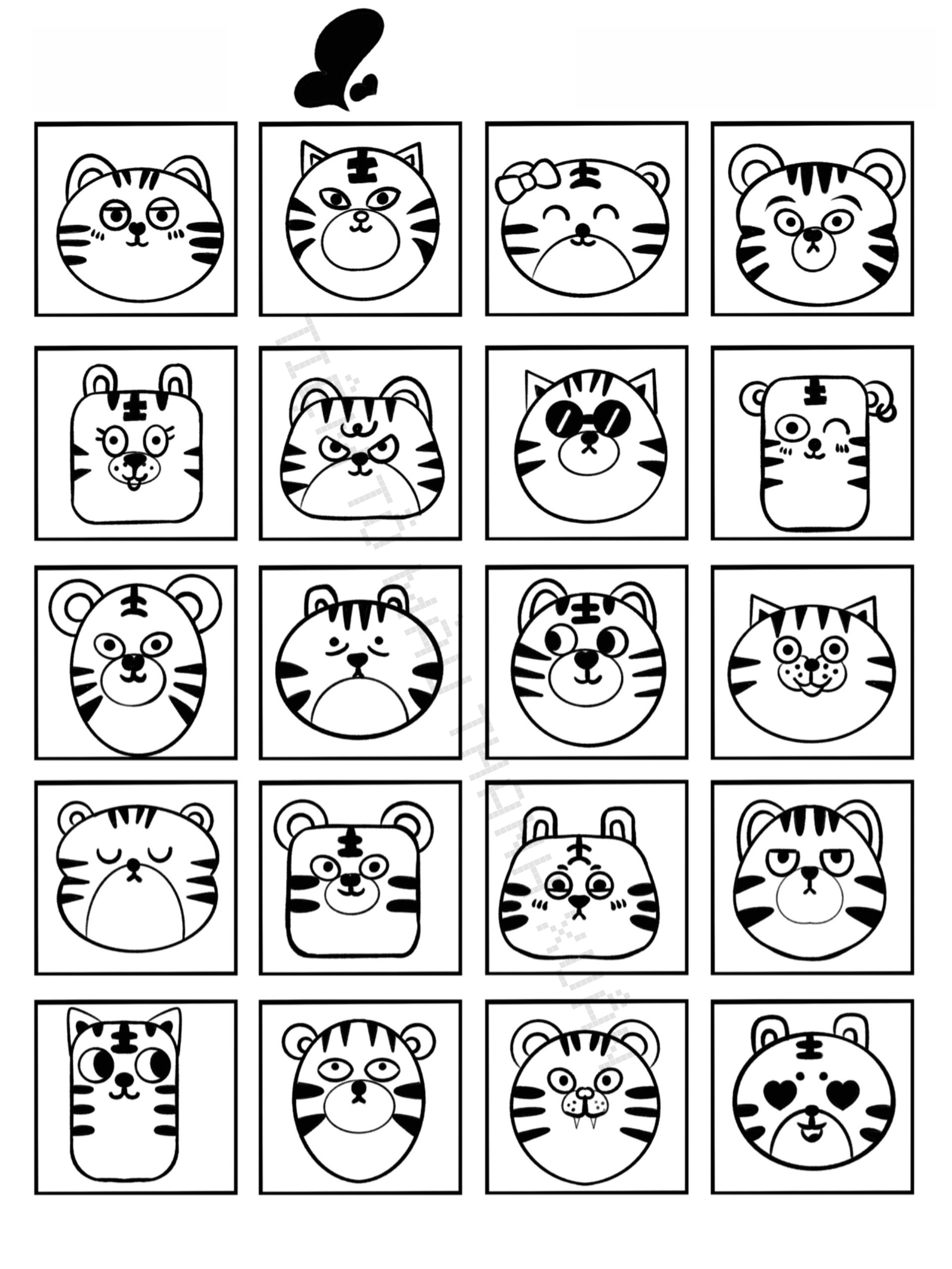 tranh tô màu sticker cute 0018