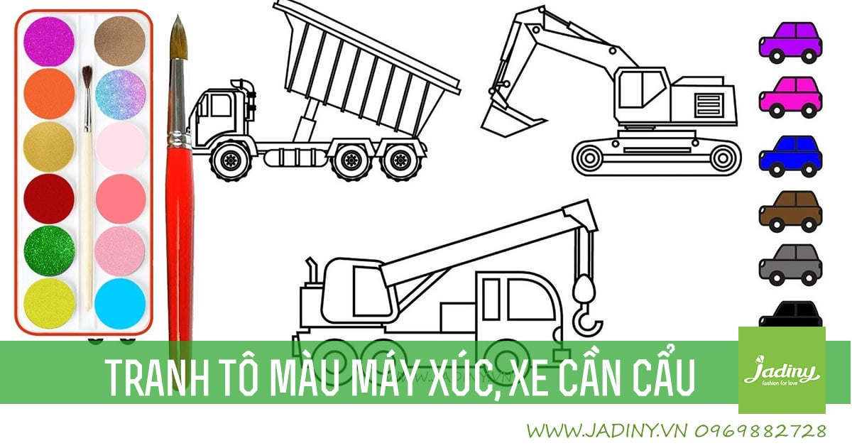 tô màu xe cẩu 0022