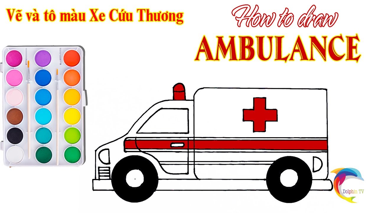 tô màu xe cứu thương 0012