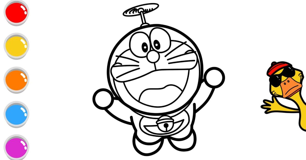 tranh tô màu doraemon