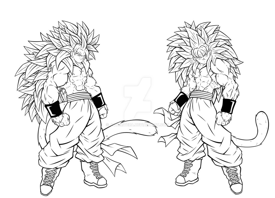 tranh tô màu goku blue 0024