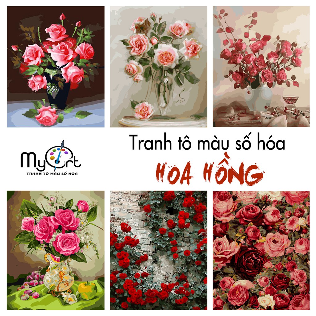 tranh tô màu hoa hồng 0021