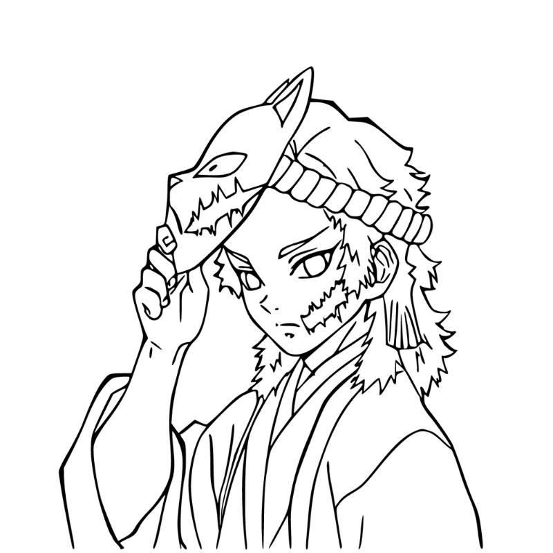 tranh tô màu kimetsu no yaiba 0023