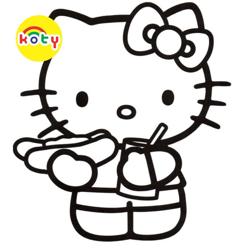 tranh tô màu kitty