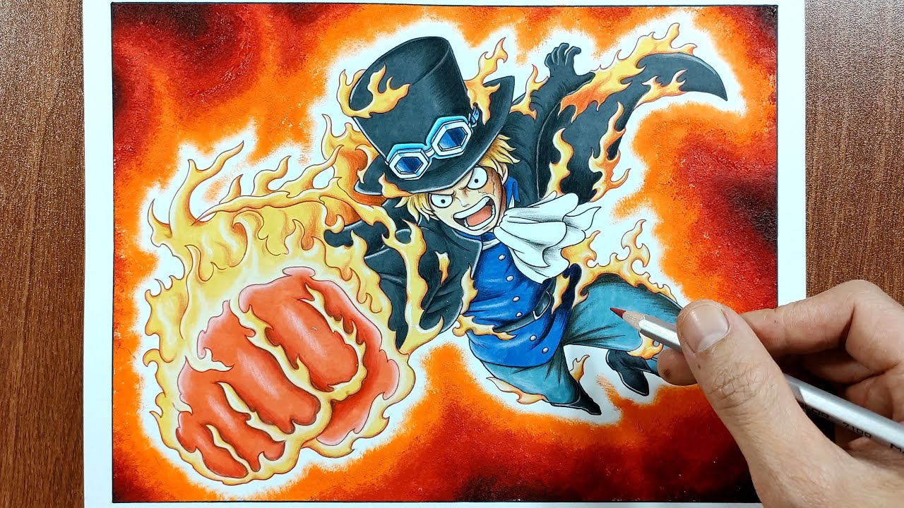 tranh tô màu luffy ace sabo 0013