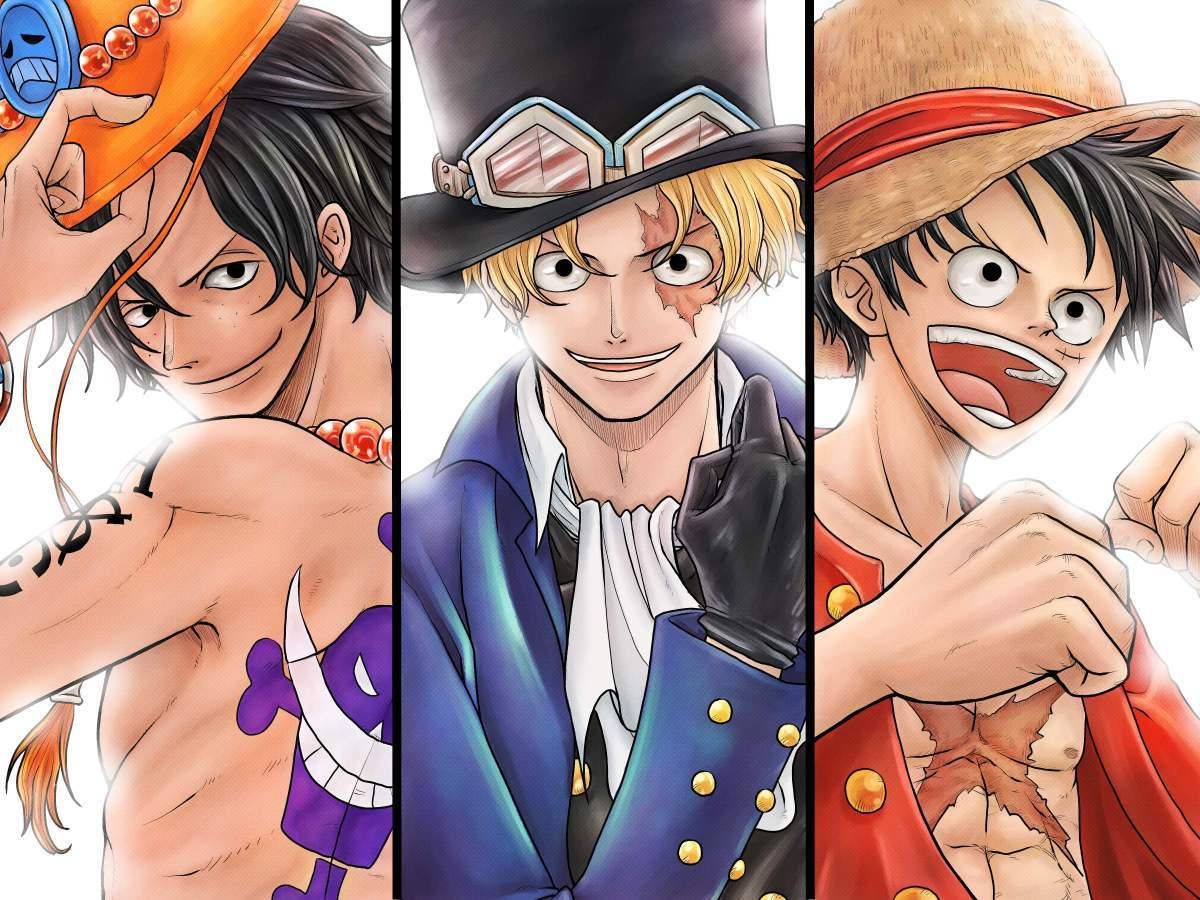 tranh tô màu luffy ace sabo 0018