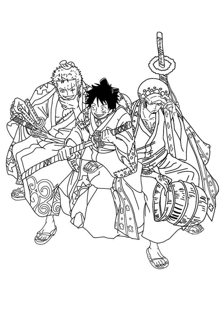 tranh tô màu luffy gear 4 0021