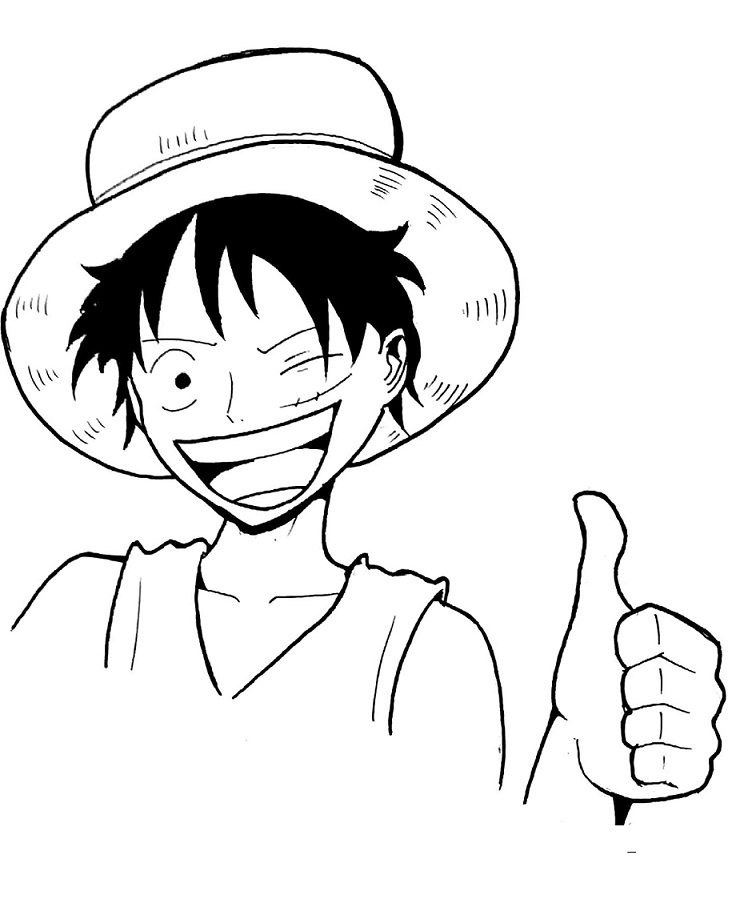 tranh tô màu luffy gear 5 0021