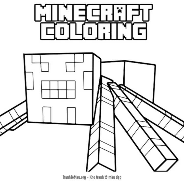 tranh tô màu minecraft phát triển kỹ năng sáng tạo.