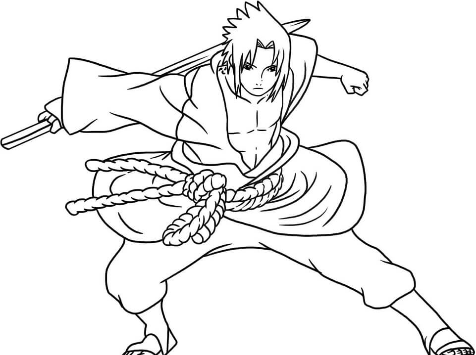 tranh tô màu naruto cửu vĩ 0020