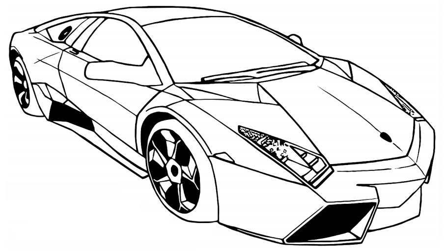 tranh tô màu ô tô lamborghini