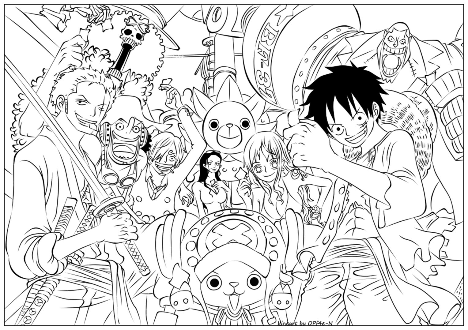 tô màu one piece 0024