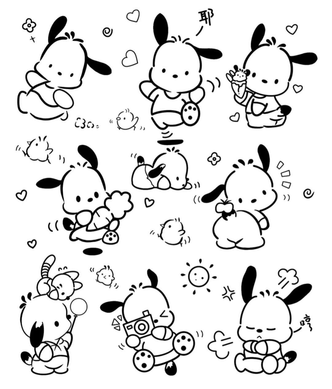 tranh tô màu pochacco 0025