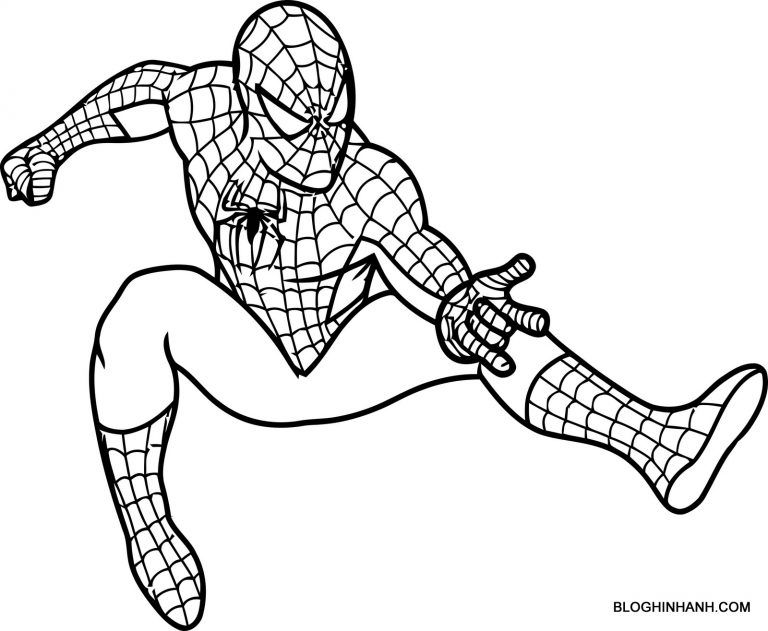 tranh tô màu spider man
